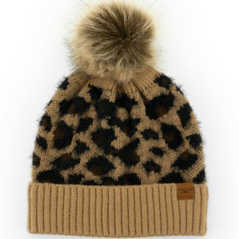 Snow Leopard Pom Hat – Burnley Enterprises display picture 1
