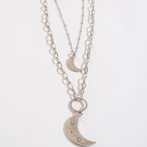 Moon Mountains Lunar Pendant And Necklace - Finley main image 1