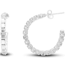 BOX CHAIN HOOP EARRING