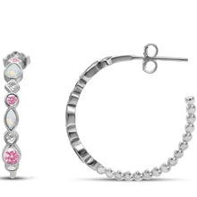 PRETTY IN PINK HOOP EARRING
