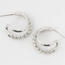 Small Chunky Chain Hoop Earrings