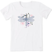 Floral Backdrop Dragonfly T-Shirt