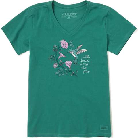 Hummingbird Brave Sings V-Neck T-Shirt