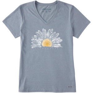 Watercolor Daisy V-Neck T-Shirt