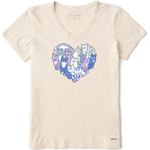 Heart Of Cats V-Neck T-Shirt