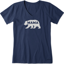 Mama Bear Silhouette V-Neck T-Shirt