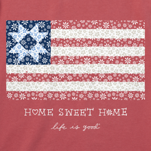 Home Sweet Home Quilt Flag V-Neck T-Shirt