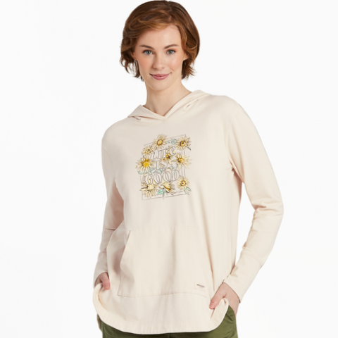 Sunflower Sketch Hooded Tunic