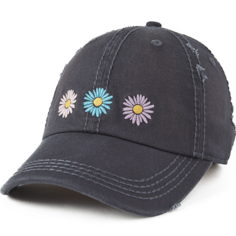 3 Painted Daisies Sunwashed Hat