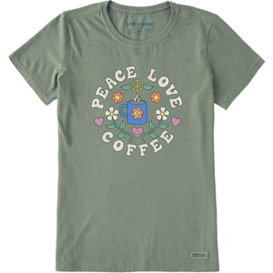 Groovy Peace Love Coffee T-Shirt