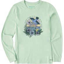 Dreamy Floral Bird Sunrise Longsleeve T-Shirt