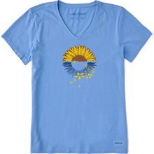 Macro-Micro Sunflower Bike V-Neck T-Shirt