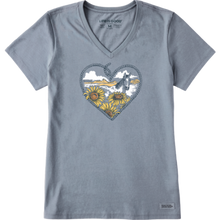 Fineline Roped Horse Heart V-Neck T-Shirt