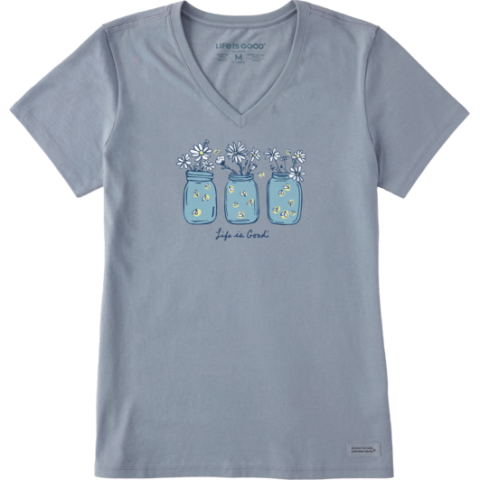 Shine On Daisy Jars V-Neck T-Shirt