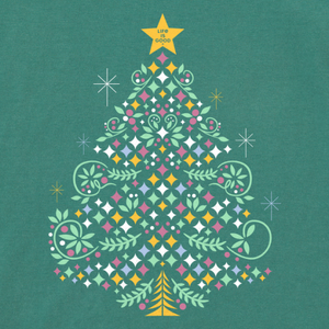 Christmas Tree Sparkle Long Sleeve V-Neck