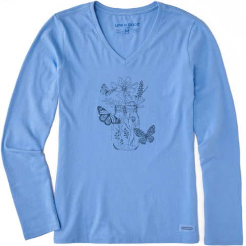 Wildflowers & Butterflies Jar Longsleeve T-Shirt