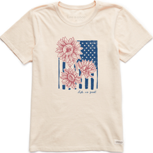 Woodcut Sunflower Flag T-Shirt