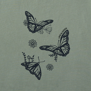 Linework Butterfly Trio Ls Tee