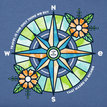 Washy Floral Compass Longsleeve T-Shirt