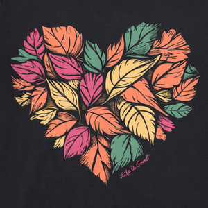 Woodcut Leaf Heart Longsleeve T-Shirt