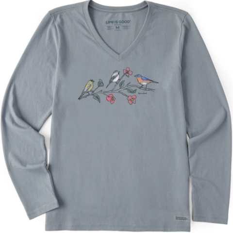 Dreamy Three Birds Longsleeve T-Shirt