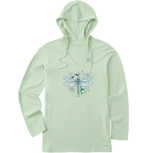 Floral Dragonfly Hooded T-Shirt