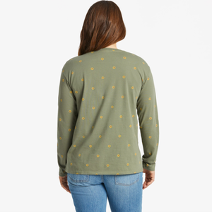 Simple Sunflower Pattern Long Sleeve T-Shirt