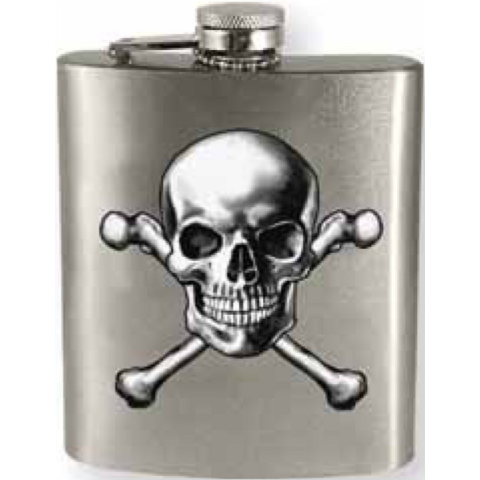 Skull & Crossbones Flask