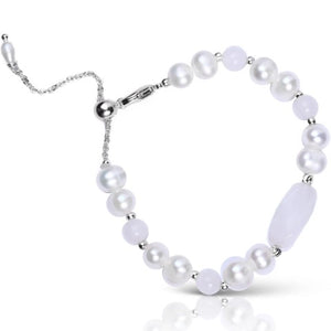 Pearl & Stone Pull-Cord Bracelet
