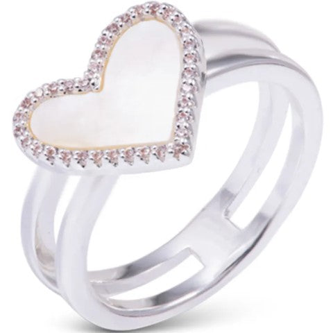 Heart Double Band Ring
