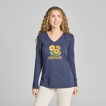 Sunflower Field Long Sleeve Hooded Tee