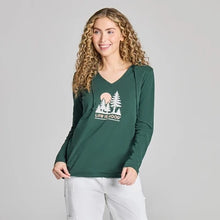 Pine Field Long Sleeve Hooded Tee