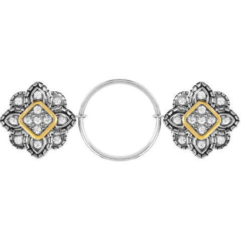 Gilded Flower Clip-On Fastener