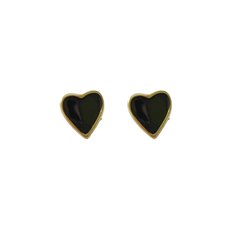 Enamel Heart Stud Earring