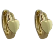 Plain Heart Huggie Earrings