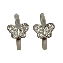 Pave Butterfly Huggie Earrings
