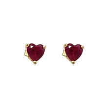 Cubic Zirconia Heart Stud Earrings