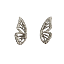 Pave Butterfly Wing Stud Earrings