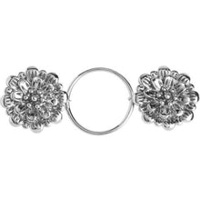 Raised Flower Clip-On Fastener