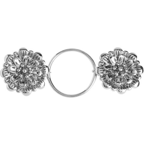 Raised Flower Clip-On Fastener