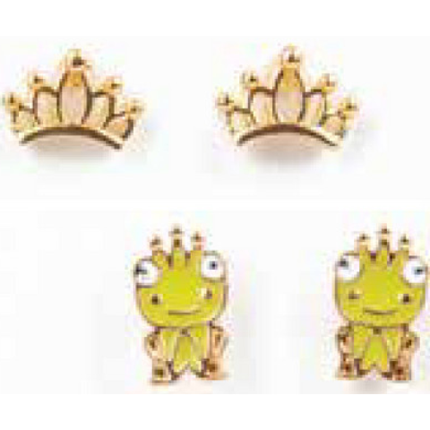 Crown & Frogs Kids Earrings