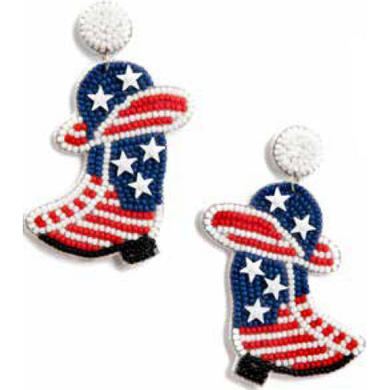 Flag, Boots, & Hat Earrings