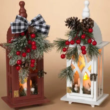 Lighted Wood Holiday Lanterns