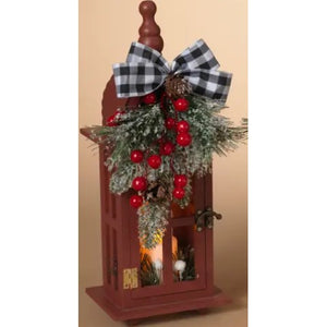 Lighted Wood Holiday Lanterns