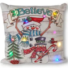 Lighted Snowman Pillows