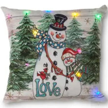 Lighted Snowman Pillows