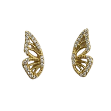 Pave Butterfly Wing Stud Earrings