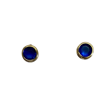 Cubic Zirconia Round Bezel Studs