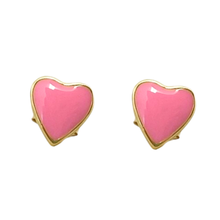 Enamel Heart Stud Earring