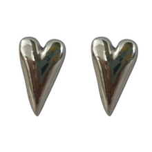 Long Heart Stud Earrings